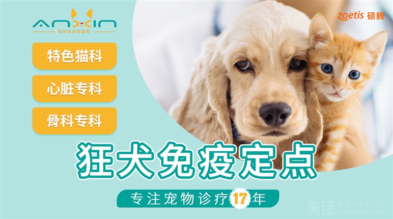 安心宠物医院·猫友好医院·骨科中心·心脏专科的图标
